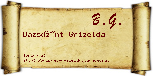 Bazsánt Grizelda névjegykártya